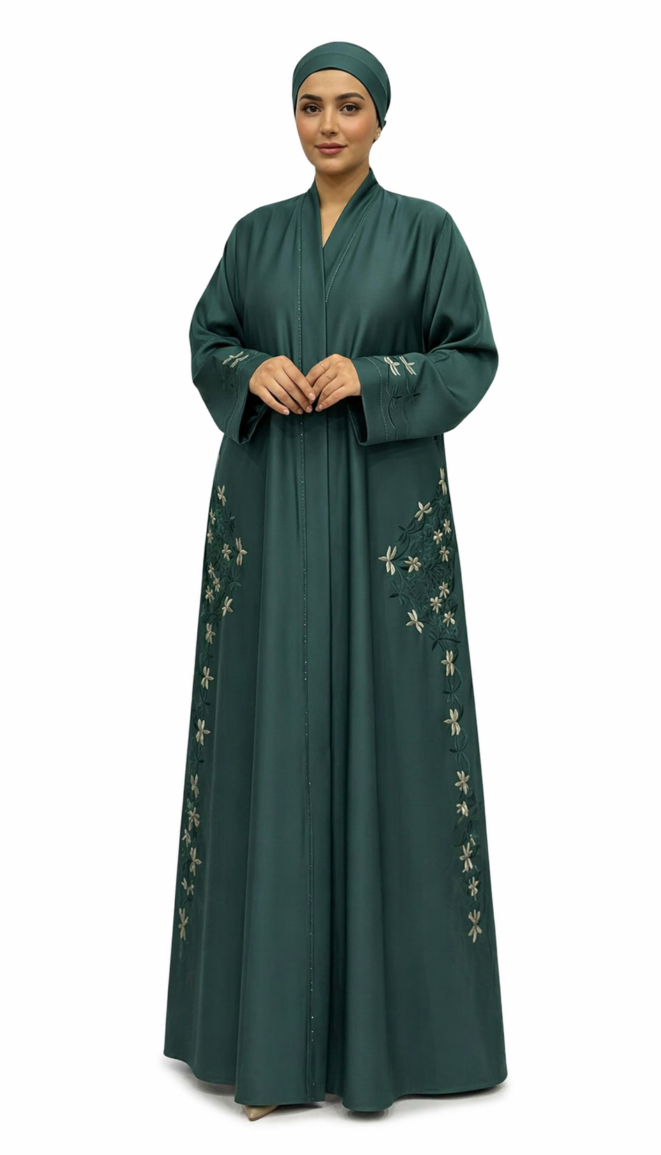 Elegant Embroidered Zoom Open Abayahs by Q&S Islamic Store