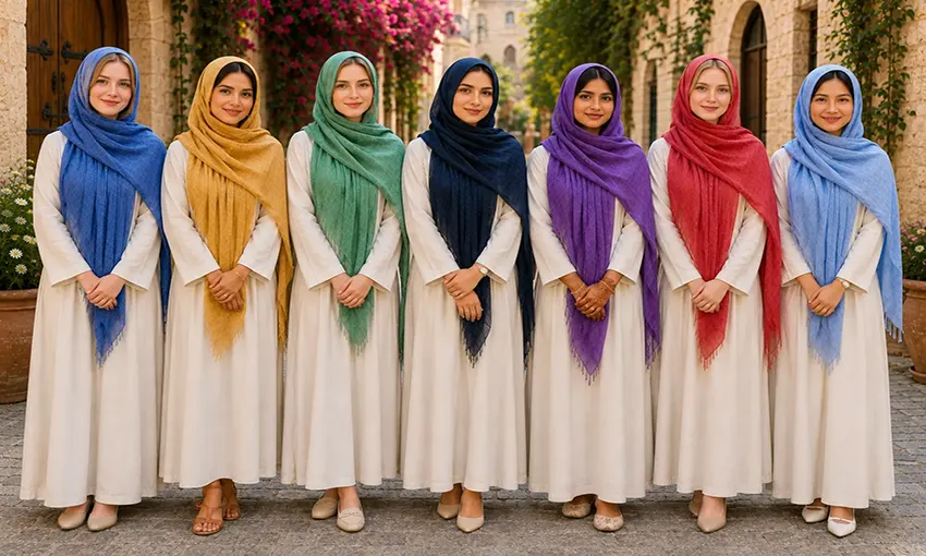 All Colours Cotton Marble Scarf Hijab by Q&S Islamic Store