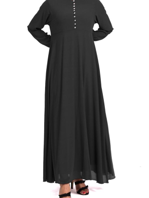 10 Button Georgette Abayah by Q&S Islamic Store