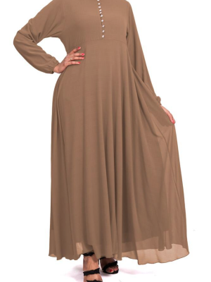 10 Button Georgette Abayah by Q&S Islamic Store